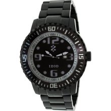 Izod Men's IZS5/2.BLACK.BLACK Black Stainless-Steel Quartz Watch with Black Dial