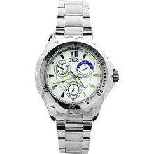 J-two Japanese-quartz Movement Round Man's Case Sports Watch (39402 White)