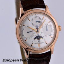 Jaeger LeCoultre Master Perpetual Calendar Silver Dial 18K RG