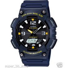 Japan Movt Genuine Casio Watch Tough Solar 5 Alarms Aq-s810w-2a