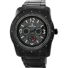 Jbw-justbling Menjb-8174-h Rockstar Stainless Steel Black 0.16ct Diamond Watch