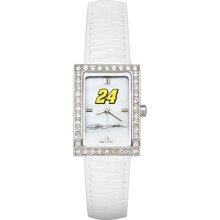 Jeff Gordon Allure Ladies Watch With White Leader Strap