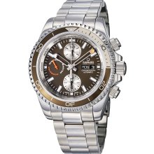 Kadloo Men's 'Windward Master' Brown Dial Chronograph Watch