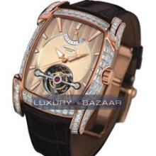 Kalpa XL Tourbillon (RG-Baguettes/Eggshell/Leather)