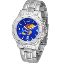 Kansas Jayhawks Competitor AnoChrome-Steel Band Watch