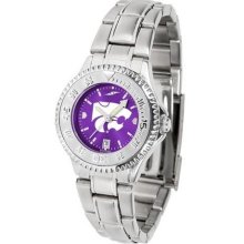 Kansas State Wildcats Women's Stainless Steel Dress Watch