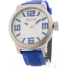 Kenneth Cole Reaction Men's Oversized Royal Blue Silicone Field Watch