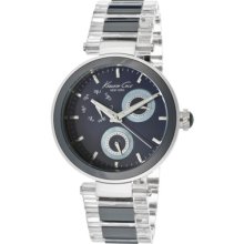 Kenneth Cole Watches Women's Blue Dial Transparent Polycarbonate & Blu