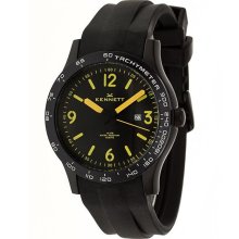 Kennett Mens Altitude Stainless Watch - Black Rubber Strap - Black Dial - KNTALTBTY