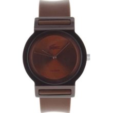 Lacoste Men's Classic Quartz Brown Rubber Strap Watch