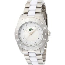 Lacoste Women's Stainless Steel Case White Leather Watch 2000535