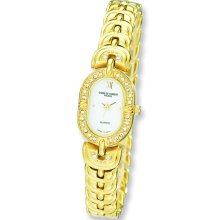 Ladies Charles Hubert 14k Gold-plated White Dial 17x25mm Watch