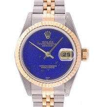 Ladies Rolex Datejust Watch 69173 Genuine Rolex Lapis Dial