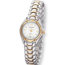 Ladies Two-Tone Link Style Watch by Charles Hubert