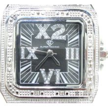 Ladies Women Diamond Super Techno Watch I-5170 Round Cut 0.08ct