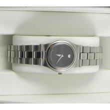 Lady's Movado Dominion Stainless Swiss Quartz Watch Mint