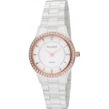 LB1751W Accurist Ladies White Ceramic Watch