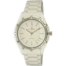 Le Chateau Men's Classico Whtie Ceramic Sapphire Crystal Watch (white)