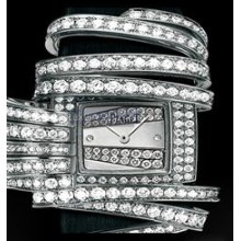 Limelight Secret Motif Ribbon Diamond Watch (WG-Diamonds / Diamonds / Strap)