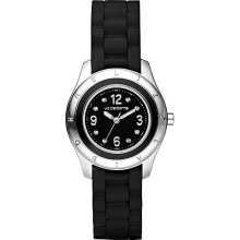 Liz Claiborne Black Rubber Watch