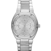 Liz Claiborne Clear & Silvertone Resin Watch