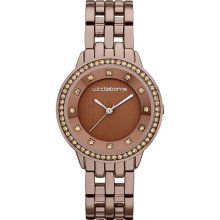 Liz Claiborne Ladies Brown Watch w/ Crystals