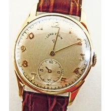 Lord Elgin Men's Watch in 14k Yellow Gold ~ circa late 1940's