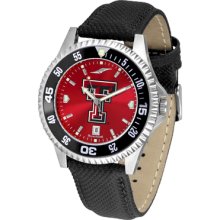 Louisville Cardinals Competitor AnoChrome Poly/Leather Band Watch