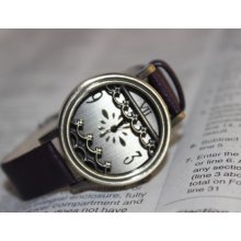 lovig gegous flower siding vintage lady wrist watch,leather wrist watch