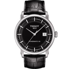 Luxury Automatic Men's Watch - Black Dial With Black Leather Strap