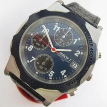 Mach 1 Black Dial Chrono Quartz Used Gents Watch Running