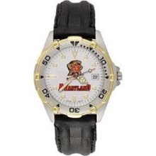 Maryland Terrapins UMD All Star Mens Leather Strap Watch