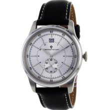 Men Christian Van Sant CV0311 Stainless Steel Case Leather Bracelet