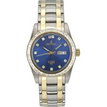 Men Sartego STBL07 Two Tone Stainless Steel Automatic Blue