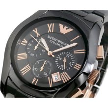 Mens Ceramica Watch Emprio Armani Ar1410 Europe Seller Warranty