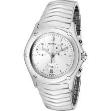 Men's Classic Wave Chronograph Silver Dial Stainless Steel ...