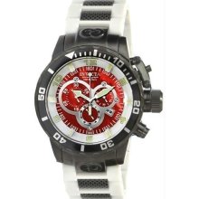 Men's Corduba Chronograph Stainless Steel Case and Bracelet Red Tone Dial Date D