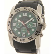 MENS CROTON MACCABEE COLLECTION LARGE RUBBER CHRONOGRAPH SPORT WATCH C