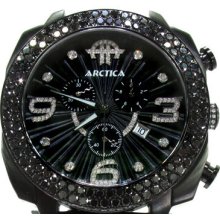 Mens Diamond Arctica Watch ASQB-D1-B2ASBb Round Cut G Color 8.75ct