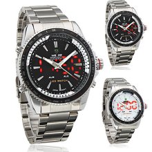 Men's Dual-Display Analog and Wrist Digital Watch (Assorted Colors)