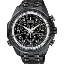 Men's Eco-Drive Perpetual Calendar Alarm Chronograph Stainless Steel