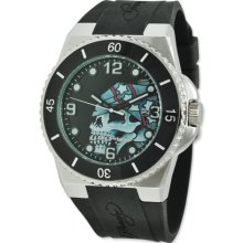 Mens Ed Hardy Fusion Skull Watch