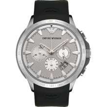 Men's Emporio Armani Chronograph Black Rubber