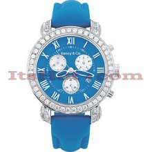 Mens Fine Diamond Watches Benny Co Watch 3ct Blue