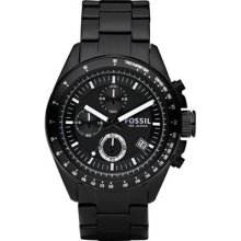 Men's Fossil Decker Black Ip Chronograph Watch Ch2601