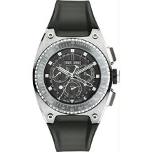 Men's Fusion Retrograde Chronograph Black Dial Strap