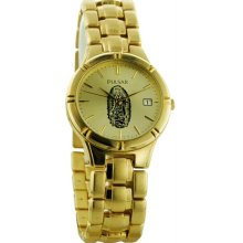 Men's Gold Tone Stainless Steel Watch Gold Dial