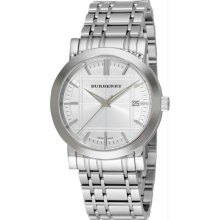 Men's Heritage Stainless Steel Case and Bracelet Silver Dial Date Disp