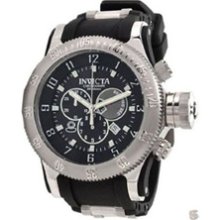 Men's Invicta Russian Diver Collection Watch with Round Black Dial