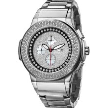 Men's Just Bling Stainless Steel Case Jojo 16 Diamonds Watch Jb 6101 E